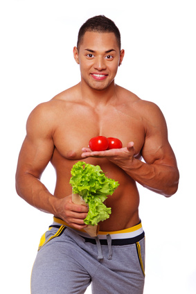 Bodybuilder sind Vegetarier